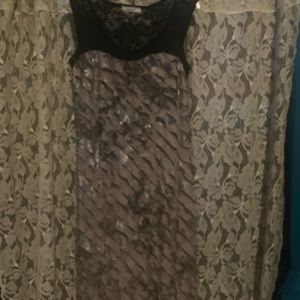 Black and cream dress